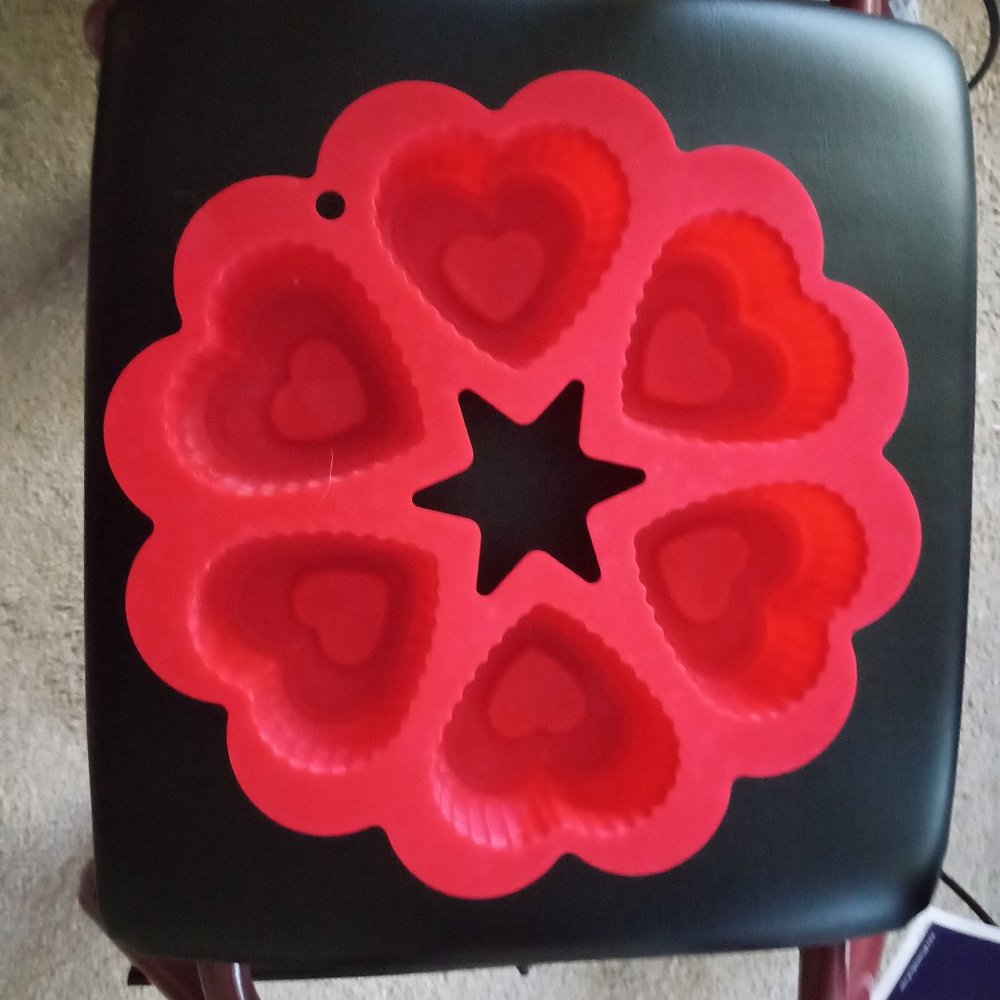 Heart shape cakelets silicone baking pan